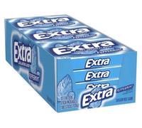Wrigleys Extra Peppermint Sugar Free Chewing Gum 15 Stick Pack Box of 12