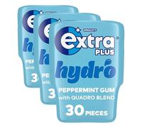 Wrigley's Extra Plus Hydro, Sugarfree, Spearmint Flavour, Bottle, 30 Pieces (Pack of 3)