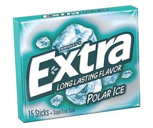 Wrigleys Extra Polar Ice Sugarfree Chewing Gum Box Of 10 x 15 Stick Packs