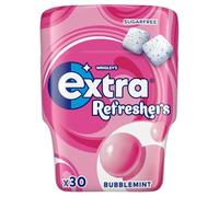 Wrigleys Extra Refreshers Bubblemint Sugar Free Chewing Gum Tub, 30pcs x 1, Sweet Fresh Mint Flavour with Welari Thank You Card | (1 Pack)
