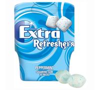Wrigleys Extra Refreshers Peppermint Sugar Free Chewing Gum Tub, 30pcs x 2, Fresh Strong Mint Flavour with Welari Thank You Card | (2 Pack)
