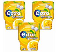 Wrigleys Extra Refreshers Tropical Sugar Free Chewing Gum Tub, 30pcs x 3, Fresh Fruit Flavour with Welari Thank You Card | (3 Pack)
