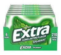Wrigleys Extra Spearmint Sugar Free Chewing Gum 6 x 35 Stick Pack (210 Sticks Total)