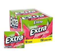 Wrigleys Extra Sweet Watermelon Sugarfree Chewing Gum Box Of 10 x 15 Stick Packs