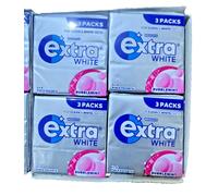 Wrigley's Extra White Bubblemint Chewing Gum 540 Pieces (20 Packs 3 x 9) With Xy