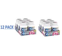 Wrigley's Extra White Bubblemint Chewing Gum 6 Bottle x 46 Pieces