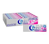 Wrigleys Extra White Bubblemint Chewing Gum Sugar Free Pack of 30 Packets x 14g