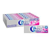 Wrigleys Extra White Bubblemint Chewing Gum Sugar Free 10 Per Packet Pack 30x14g