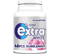 Wrigley's Extra White Chewing Gum, Bubblemint Flavour, 46 pieces, Sugar Free Chewing Gum Bottle with Xylitol
