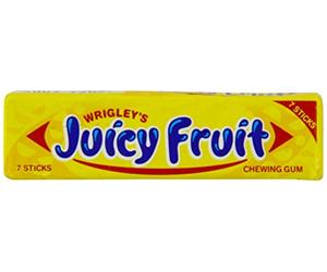 Wrigley's Juicy Fruit Chewing Gum 7 Sticks (Pack of 14)