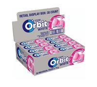 Wrigley's Orbit White Bubblemint Sugarfree Chewing Gum 30 pieces x 14g Carton