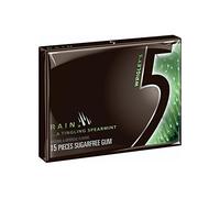 Wrigley's, Rain Spearmint 5 Gum Sugarfree Chewing Gum Pieces Per Package, 15 Count