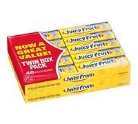 Wrigley's Sugar Free Juicy Fruit Chewing Gum Sixty-piece Containers (Pack of 4)