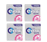 Wriglleys Extra Chewing Gum 3pk - White Bubblemint - White Bubblemint Flavoured, Sugar Free Chewing Gum With Sweeteners - Pack of 4
