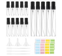 Wriligel 23pcs Perfume Atomiser Set, Mini Glass Spray Bottles 3ml 5ml 10ml, Refillable Travel Bottle with Funnels Droppers, Portable Fine Mist Sprayer for Perfume Aftershave Fragrance Samples