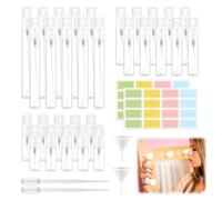 Wriligel 36pcs Perfume Atomiser Set, Mini Glass Spray Bottles 3ml 5ml 10ml, Refillable Travel Bottle with Funnels Droppers, Portable Fine Mist Sprayer for Perfume Aftershave Fragrance Samples