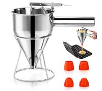 WRINGKIT 1.2L Pancake Batter Dispenser, Stainless Steel, Multi-Nozzle