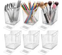 WRINGKIT 6 Pack Kitchen Cabinet Door Storage Box, Self-Adhesive Wall Mounted Cupboard Organiser, Stackable Storage Organizer Holder Basket for Walls, Kitchen, Bathroom, Freezer, Under Sink