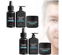 Wrinkle Defense Tallow Balm, Skin Care for Men Tallow, Forge - Anti-aging Tallow Balm, Day and Night Moisturizer for Face Men, Grass Fed Beef Tallow Balm, Mens Face Skincare Kit (2Set)
