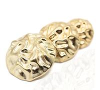 Wrinkle Gold Metal Shank Buttons Set of 12 Pcs - 3 Size Options - Premium Wrinkle Round Wave Metal Shank Buttons for Men Women Blazer Coat Uniform Shirt Suit and Jacket Sewing Craft DIY 20mm, WR9232