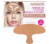 Wrinkle Patches, Akissos 15 PCS Forehead Wrinkle Patch, Pre Cut Kinesiology Tape for Face, Face Tape for Forehead Wrinkles, 11 Line, Frown Lines, Face Lift Tape, Soft and Elastic Myofascial Tape