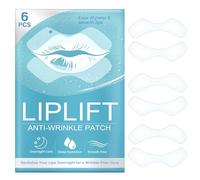 Wrinkle Plasters, Pack of 6 Wrinkle Face Plasters, for Lip Wrinkles, Reduces Wrinkles and Fine Lines, Reusable, Suitable for All Skin Types