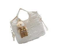 Wrinkled Design Handbag With Decorative Detail Adjustable Crossbody Purse Roomy Interior For Essential Compact Styles Luxury Textured PU Bag