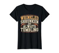 Wrinkled Shrunken and Always Tumbling Senior Laughs Value Graphic T-Shirt, Women, Black, M