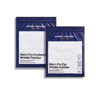 Wrinkles Schminkles Mens Forehead & Under Eye Wrinkle Set | Forehead Wrinkle Patch 2-Pack | Eye Wrinkles Patch 3-Pair | Reusable Hypoallergenic Silicone Smoothing Pads