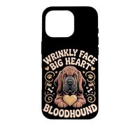 Wrinkly Face Big Heart Bloodhound Case for iPhone 16 Pro