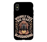 Wrinkly Face Big Heart Bloodhound Case for iPhone X/XS