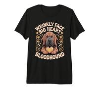 Wrinkly Face Big Heart Bloodhound Premium T-Shirt