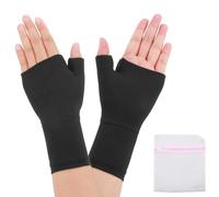 Wrist And Thumb Support, 2 Pcs Thumb Support For Arthritis, Sprain, Hand Instability, Right Left Hand Compression Gloves For Women Men Wrist Braces Breathable Guard Hand black with Mesh Laundry Bag