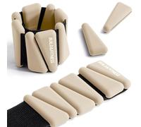 Wrist & Ankle Weights, Adjustable Bands for Women & Men Workouts, Set of 2 (1lb & 2lb each/1kg & 2kg total) Running, Jogging, Yoga, Pilates, Aerobics, Strength Training (Stone, 4lb (2lb each))