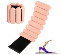 Wrist Ankle Weights for Women, Adjustable Ankle Weights Strength Training Silicone Bracelets Workout Wrist Ankle Weights for Men Women Yoga Running Dance Ankle Arm Leg Weights (2lb) (Meaty Pink)