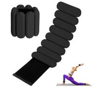 Wrist Ankle Weights for Women, Adjustable Ankle Weights Strength Training Silicone Bracelets Workout Wrist Ankle Weights for Men Women Yoga Running Dance Ankle Arm Leg Weights (2lb) (Black)