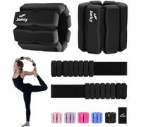 Wrist Ankle Weights for Women Men Kids, Leg Arm Wrist Weights Bangles 0,75kg*2 Wearable Weights Pilates Weighted Bracelet for Strength Training Swimming Exercises Yoga Physical Therapy Black