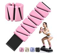 Wrist & Ankle Weights for Women, Wearable Strong Arm & Leg Weights Set of 2(1Lbs Each), Adjustable Ankle Weights for Walking, Yoga, Dance, Barre,Gym,Exercise,Pilates,Walking Running (Pink)