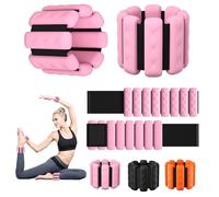 Wrist & Ankle Weights for Women, Wearable Strong Arm & Leg Weights Set of 2(1Lbs Each), Adjustable Ankle Weights for Walking, Yoga, Dance, Barre,Gym,Exercise,Pilates,Walking Running