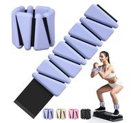 Wrist & Ankle Weights for Women, Wearable Strong Arm & Leg Weights Set of 2(1Lbs Each), Adjustable Ankle Weights for Walking, Yoga, Dance, Barre,Gym,Exercise,Pilates,Walking Running (Blue)