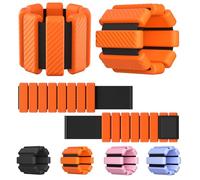 Wrist & Ankle Weights for Women, Wearable Strong Arm & Leg Weights Set of 2(1Lbs Each), Adjustable Ankle Weights for Walking, Yoga, Dance, Barre,Gym,Exercise,Pilates,Walking Running (Orange)