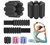 Wrist & Ankle Weights for Women, Wearable Strong Arm & Leg Weights Set of 2(1Lbs Each), Adjustable Ankle Weights for Walking, Yoga, Dance, Barre,Gym,Exercise,Pilates,Walking Running (Black)