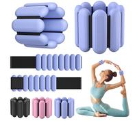 Wrist & Ankle Weights for Women, Wearable Strong Arm & Leg Weights Set of 2(1Lbs Each), Adjustable Ankle Weights for Walking, Yoga, Dance, Barre,Gym,Exercise,Pilates,Walking Running (Blue)