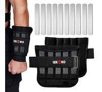 Wrist Ankle Weights with Removable Steel Bars, 1 Pair Adjustable Arm Leg Weights for Men and Women, No Leakage Design, Weighted Wrist Bands for Walking Jogging Yoga Pilates