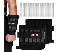 Wrist Ankle Weights with Removable Steel Bars, 1 Pair Adjustable Arm Leg Weights for Men and Women, No Leakage Design, Weighted Wrist Bands for Walking Jogging Yoga Pilates
