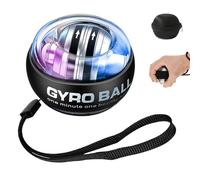 Wrist Ball - 2025 Upgraded Vital Wrist Ball Exerciser, Auto-Start Gyroscopic Forearm Exerciser, Enhance Grip Strength, Hand Strengthening Devices, Adjustable Resistance, with LED Lights (Black)