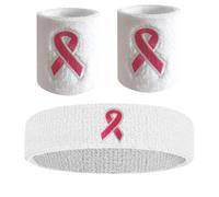 Wrist Bands Sweat - Cancer Awareness Sweatbands | Exercise Wrist Band Sets, Sports Tennis Wristbands,Soft Sweatband, Skin-Friendly Sweatbands Cancer Awareness Wristbands For Football Baseball Running