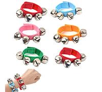 Wrist bell,Baby Wrist Bells, 6 Pack Multicolor Wrist Jingle Bells Bracelet Bells Musical Rhythm Instrument, Wrist Ankle Bells Band for Kids Baby Toddler Children Party Festival