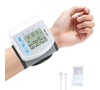 Wrist Blood Pressure Monitor, Adjustable Blood Pressure Machine - Accurate & Voice English Broadcast for Home Use, Portable LCD Monitor Wrist Bp Monitor for Seniors & Family Health Tracking