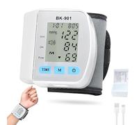 Wrist Blood Pressure Monitor, Gobesty Blood Pressure Monitors Wrist with LCD Large Display, Blood Pressure Machines Automatic Voice, Adjustable Wrist BP Monitor for Adult Elder at Home Travel, White